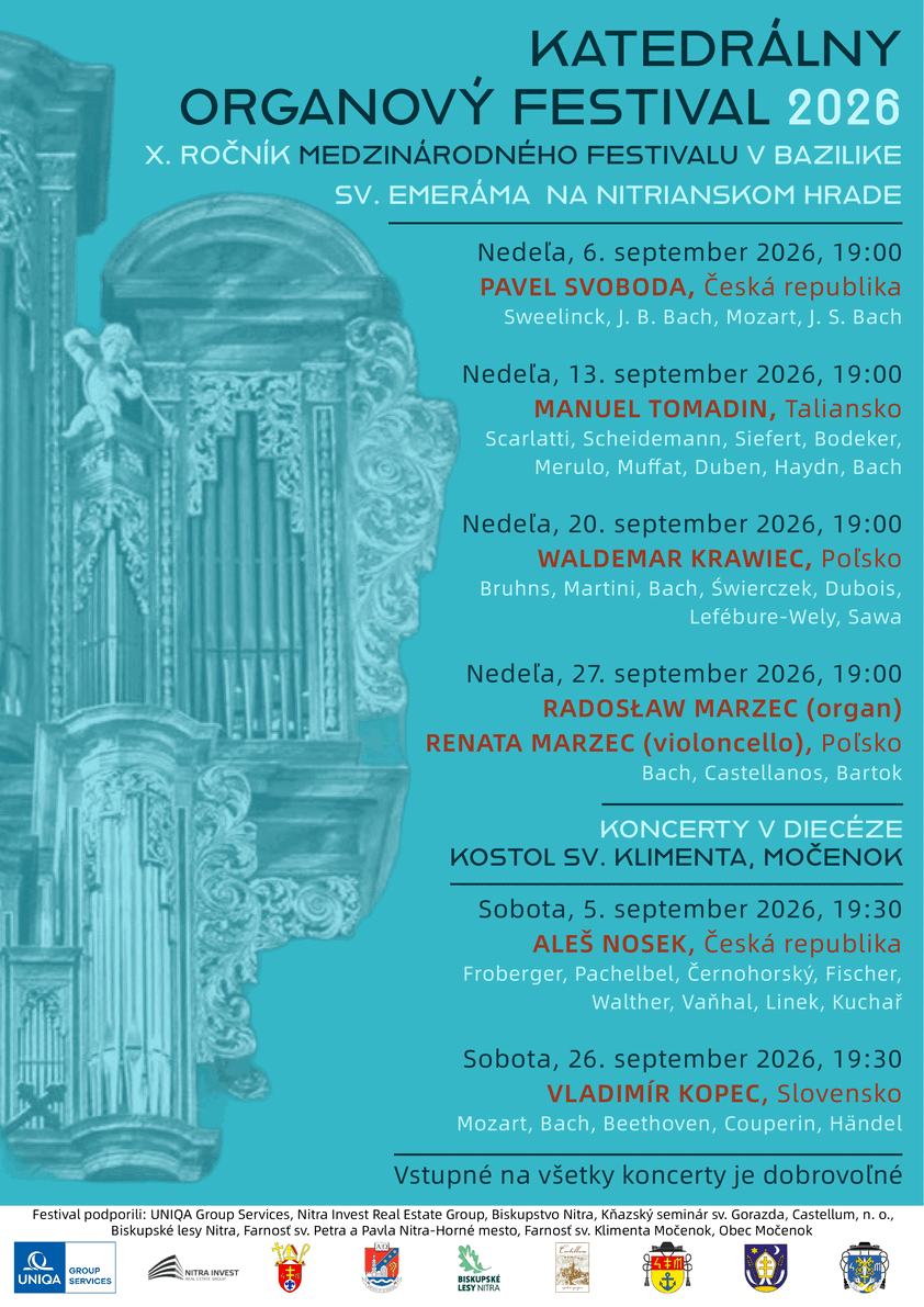 Katedrálny organový festival 2026